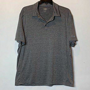 EUC G.H. Bass Heather Gray Polo‎ Shirt